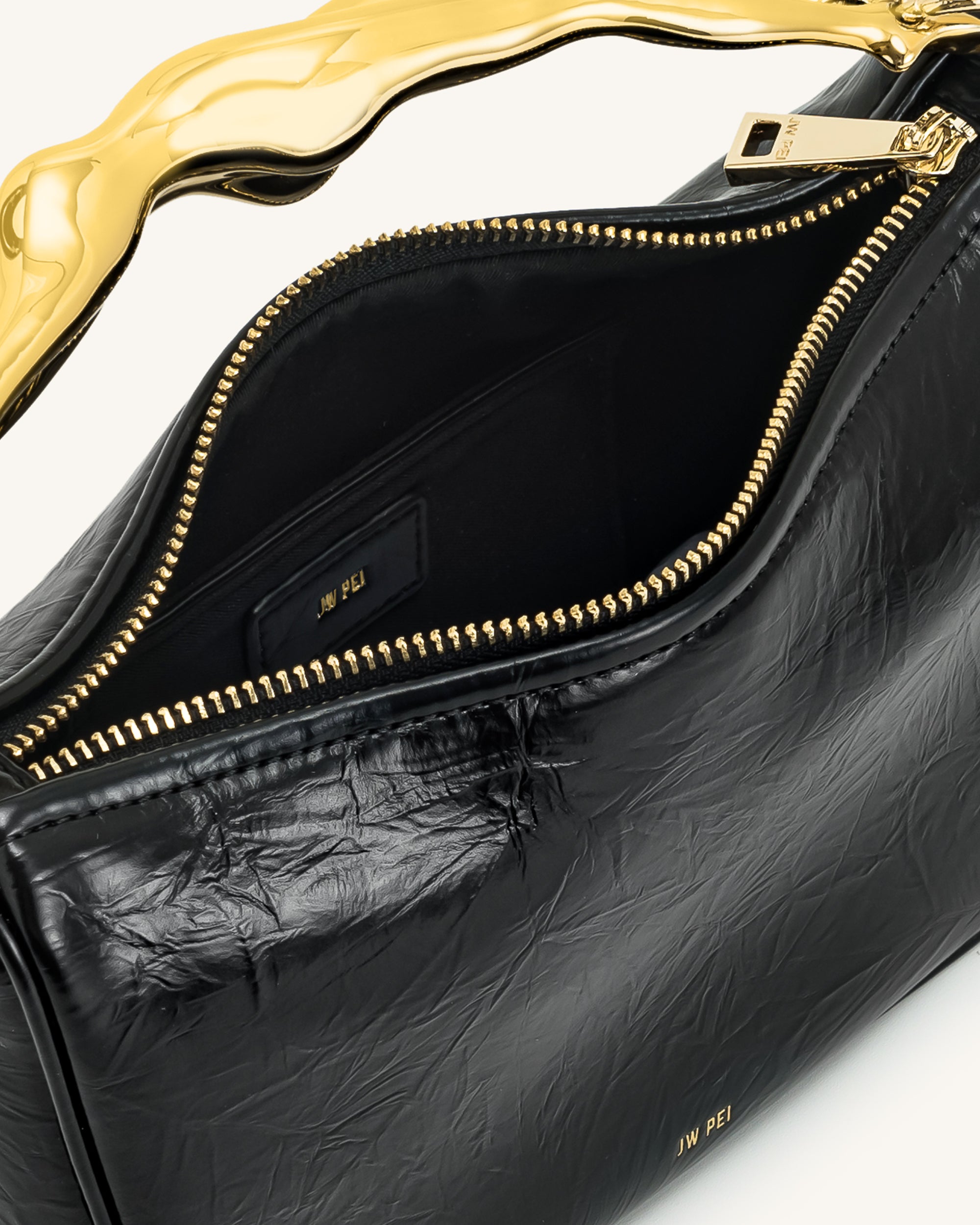 Jenny Human-shaped Handle Handbag - Black