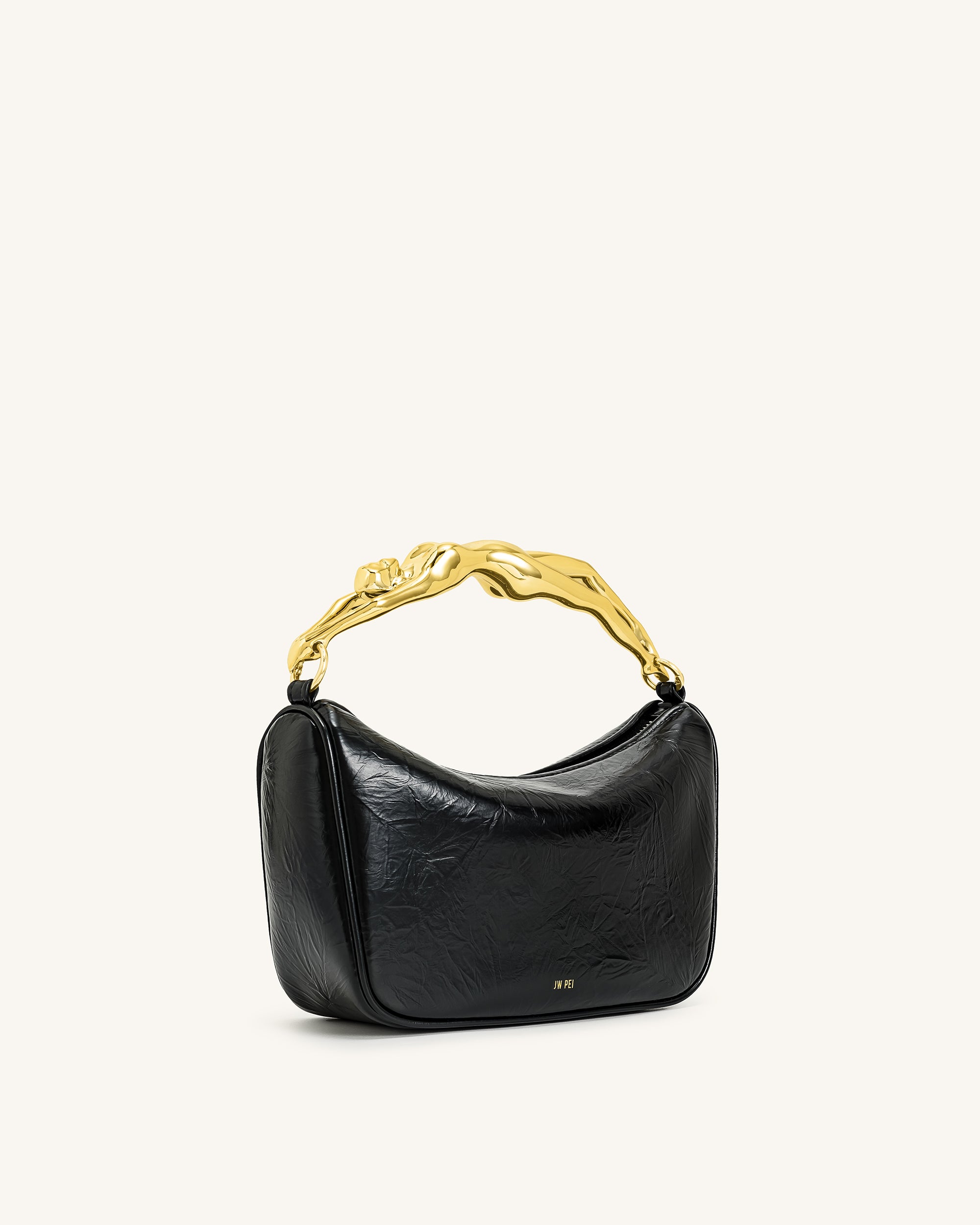 Jenny Human-shaped Handle Handbag - Black
