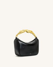 Jenny Human-shaped Handle Handbag - Black