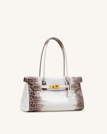 Yara Shoulder Bag - White Croc