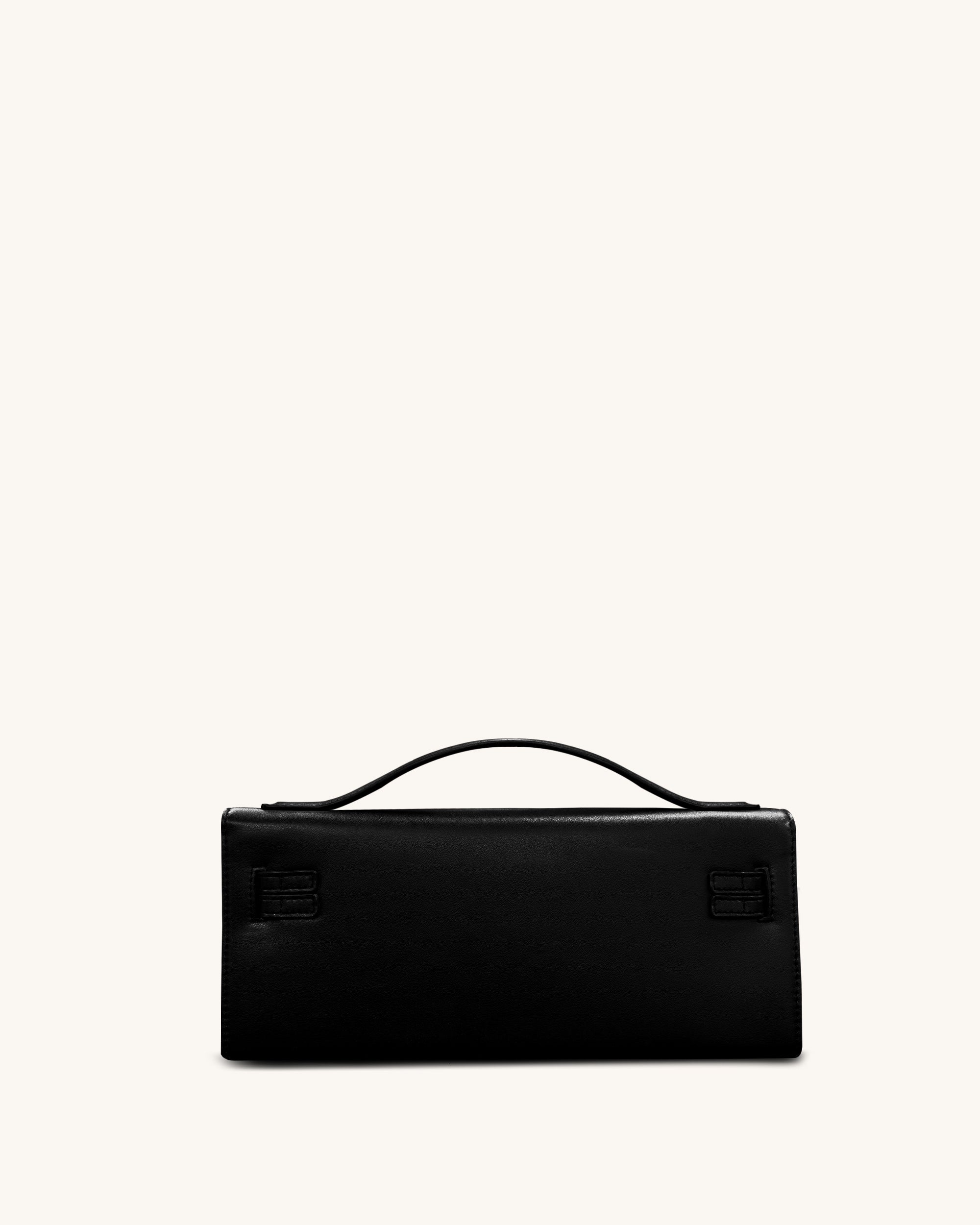 Bria Structured Top Handle Bag - Black
