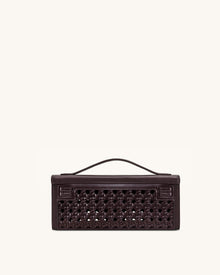 Bria Structured Top Handle Bag - Dark Red