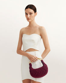 Orla Weave Handbag - Claret