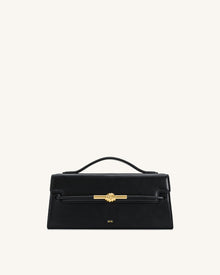 Lena Metal Rope Knot Top Handle Bag - Black