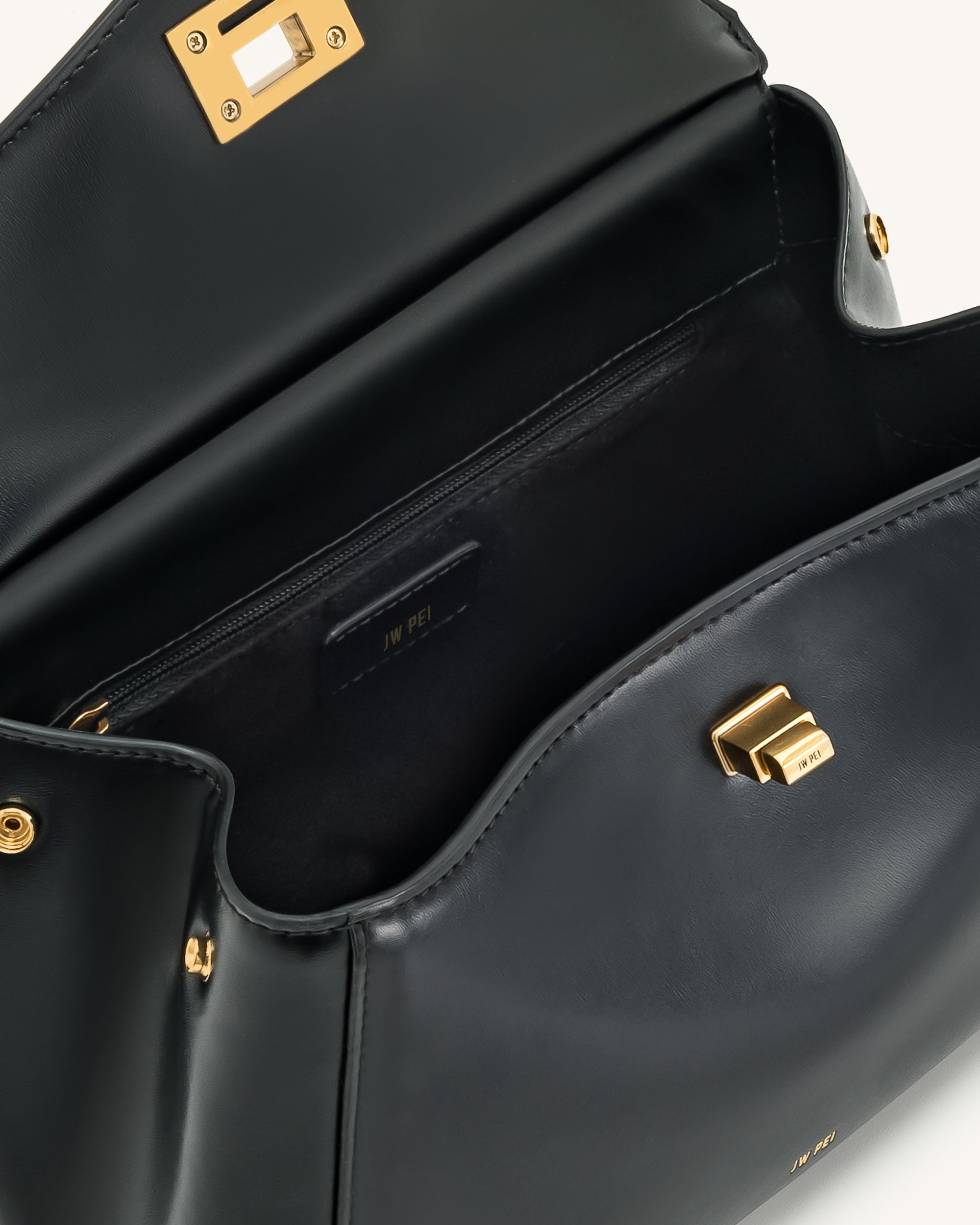 Lucia Classic Top Handbag - Black | JW PEI