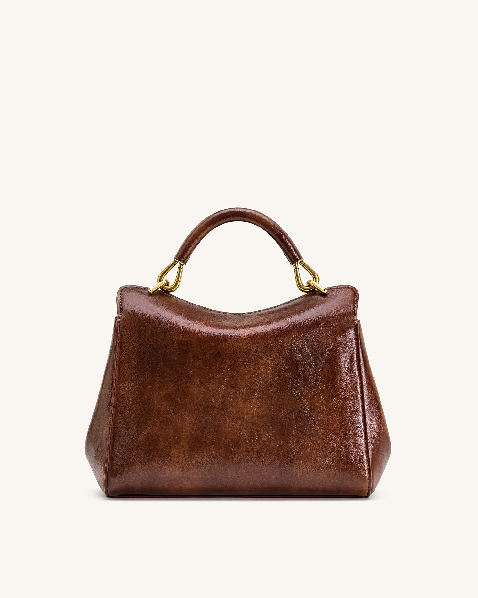 Lucia Classic Top Handle Bag - Coffee Brown | JW PEI