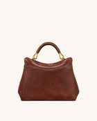 Lucia Classic Top Handle Bag - Coffee Brown