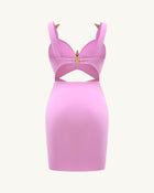Mini Dress with Star Details - Pink