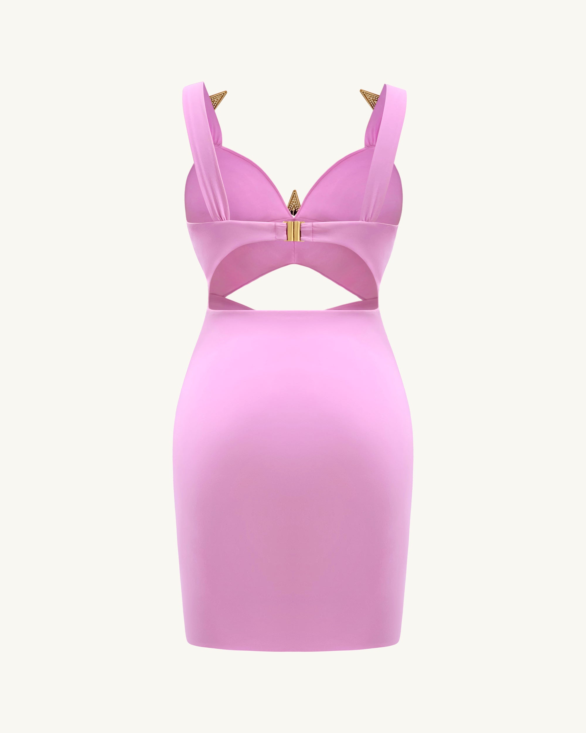 Mini Dress with Star Details - Pink