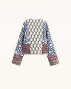Boho Floral Quilted Jacket - Blue Multi
