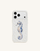Seahorse Pearl Phone Case - White