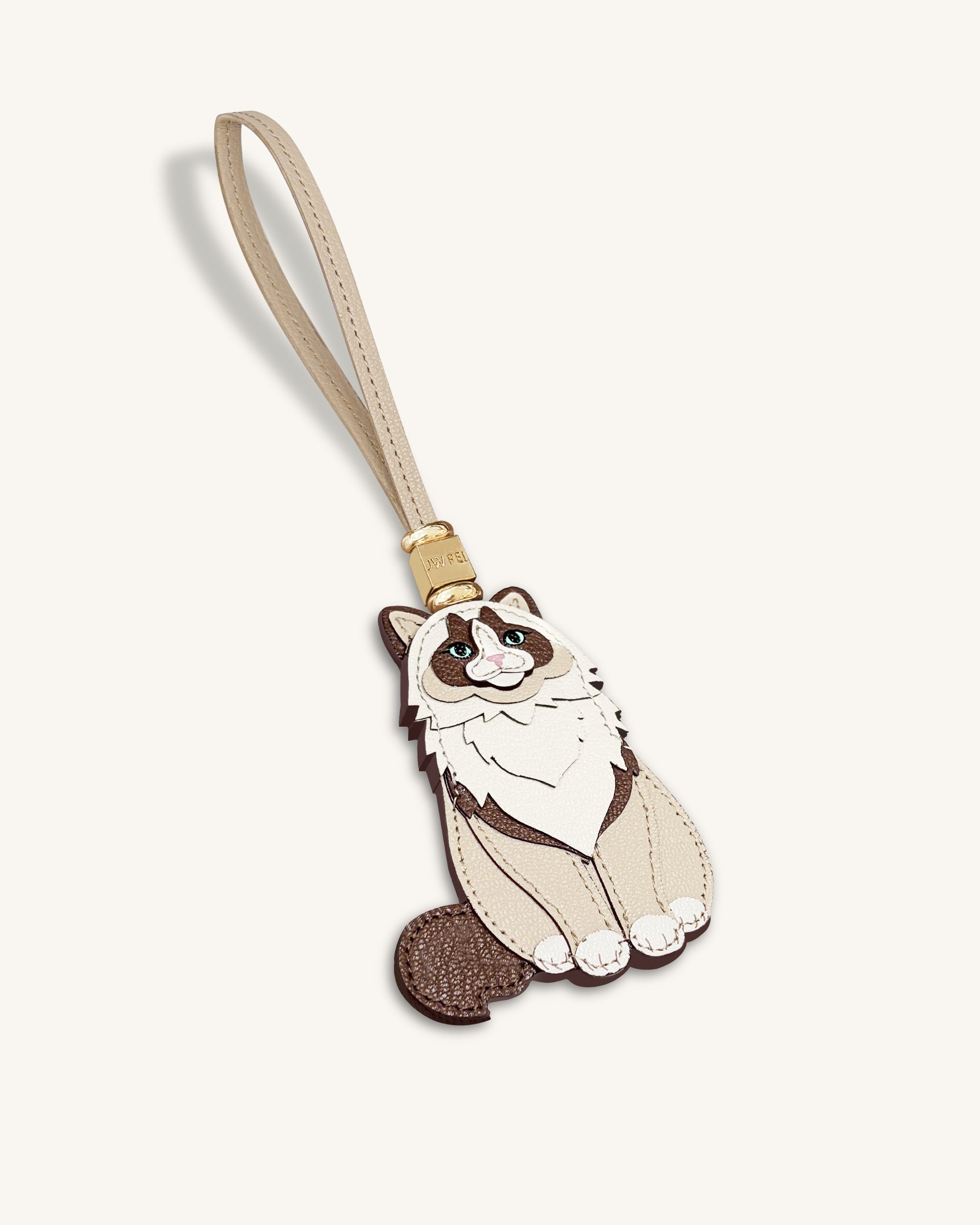 Ragdoll Cat Bag Charm - Beige