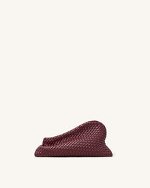 Harlee Woven Clutch - Burgundy
