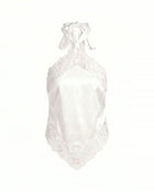 Orchid Embroidered Halter Top - White