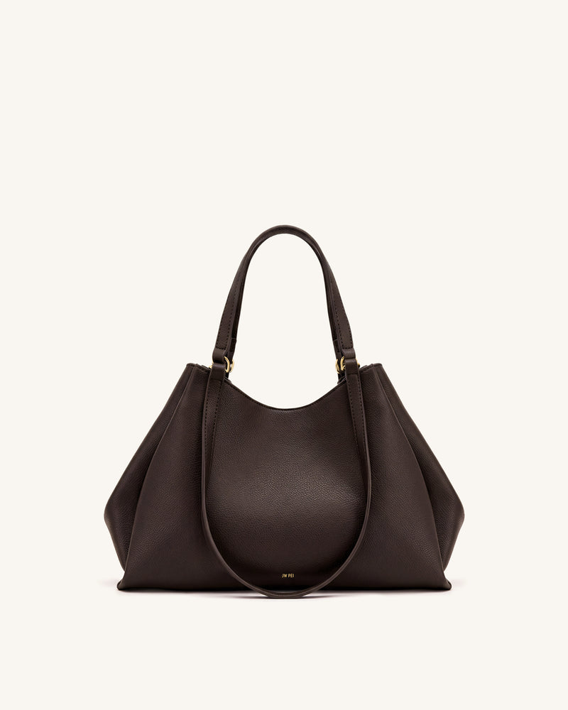 Virelia Double Handle Tote Bag - Dark Brown