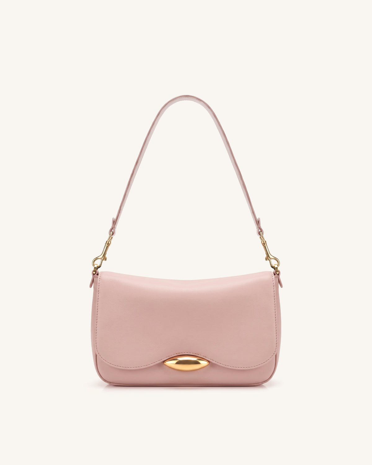Sofia Classic Flap Shoulder Bag - Nude Pink