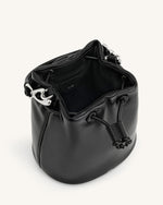 Yulia Padded Bucket Bag - Black