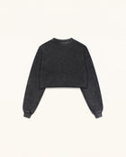 The Enchanted Rhinestone Rose Sweatshirt  - Black