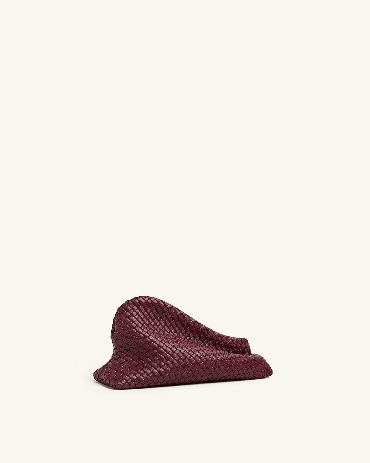 Harlee Woven Clutch - Burgundy