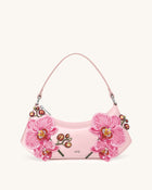 Lily Orchid Embroidered Shoulder Bag - Pink