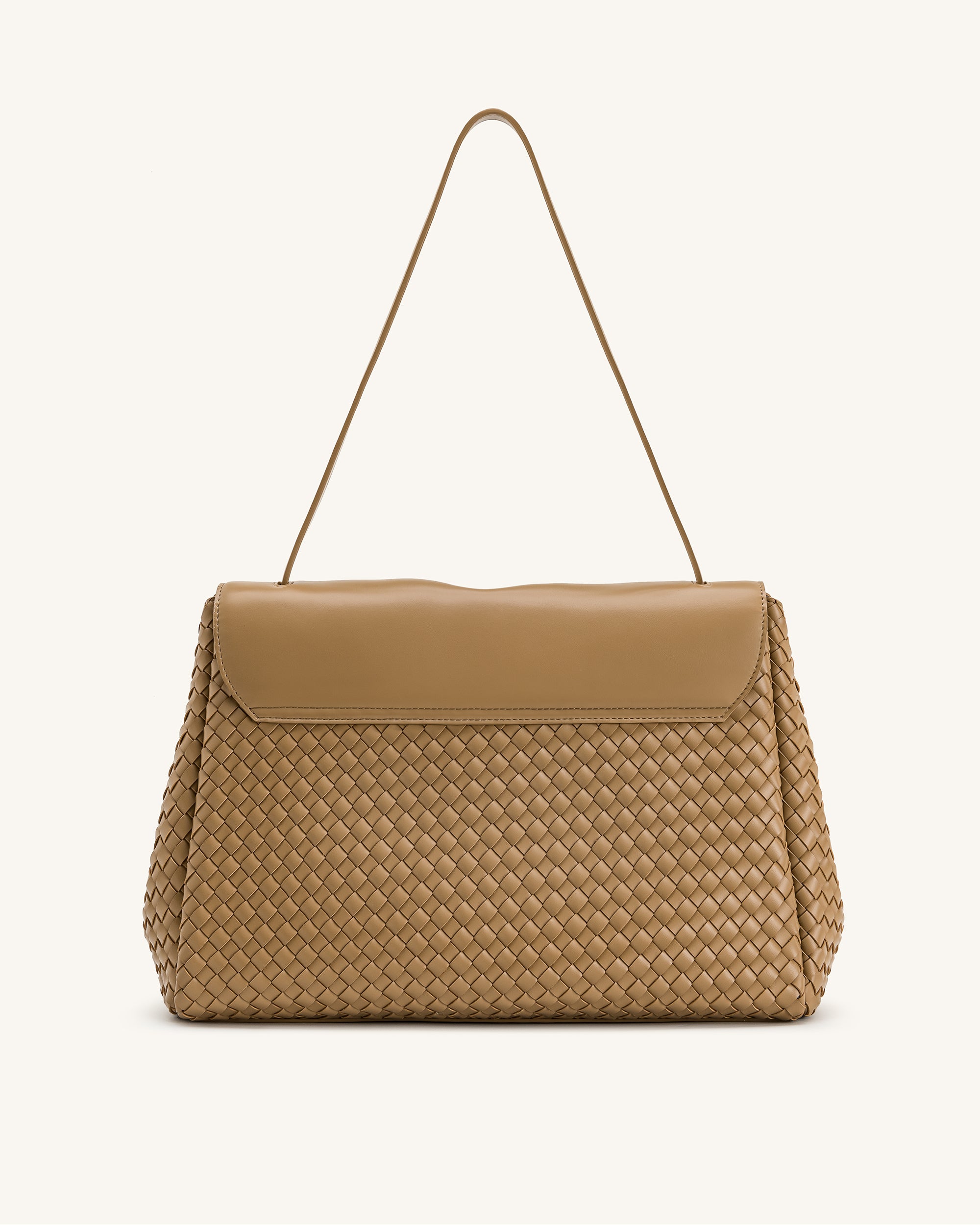 Hilary Woven Shoulder Bag - Camel