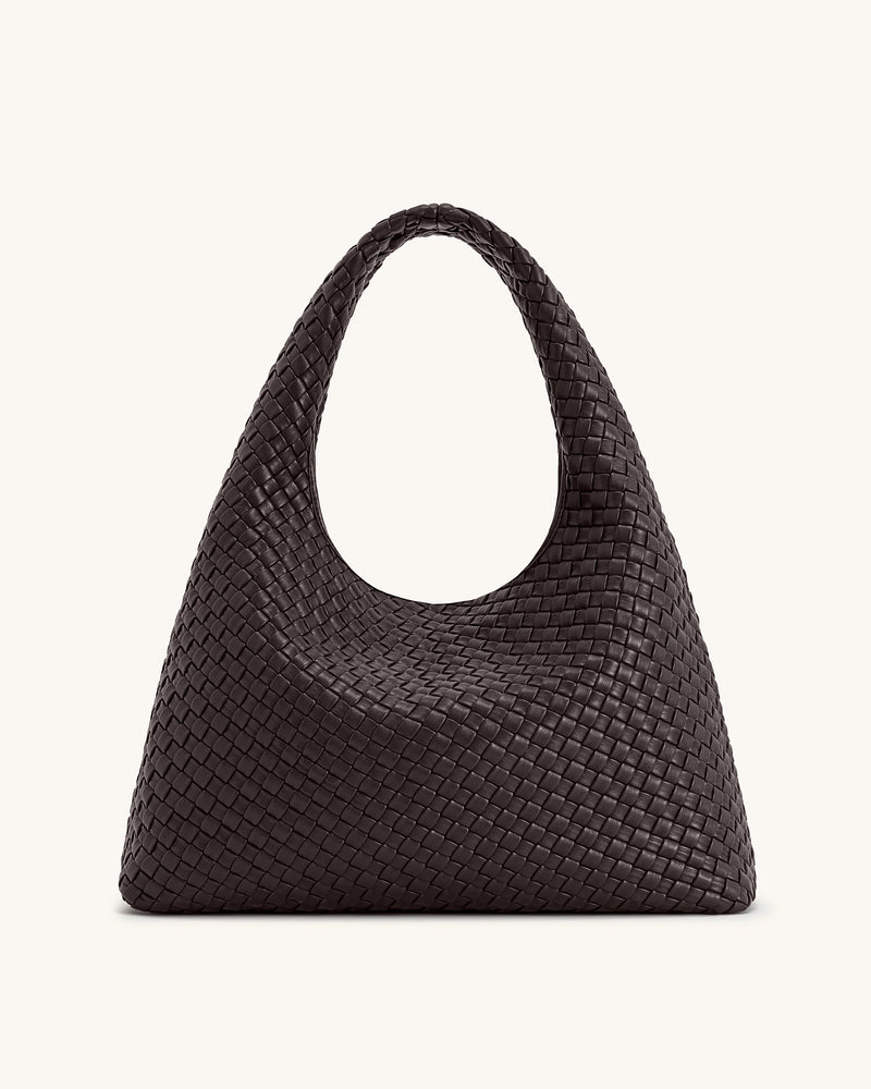 Iaura Woven Shoulder Bag - Mocha Brown