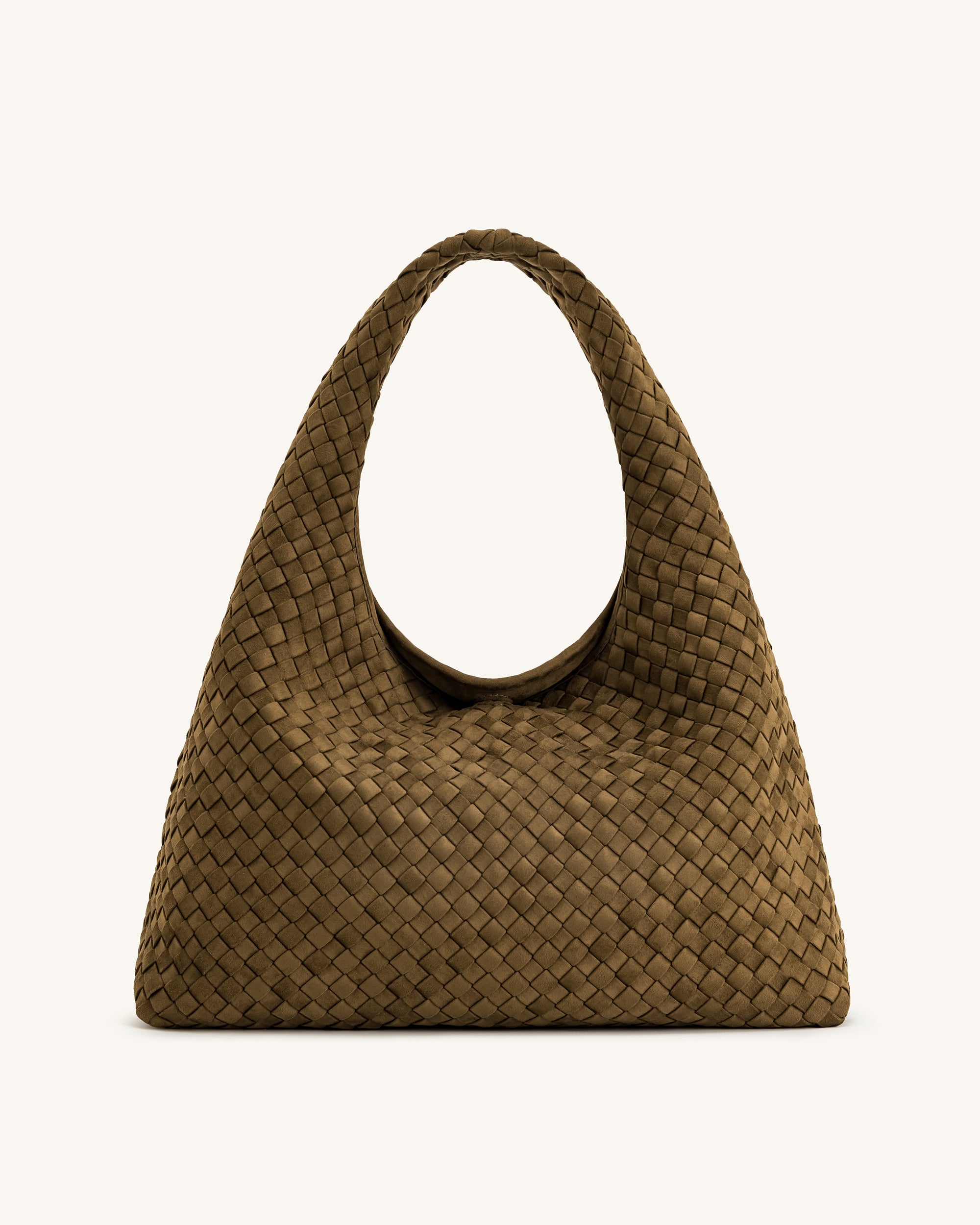 Y*u Iaura Faux Suede Woven Shoulder Bag - Olive Green | JW PEI