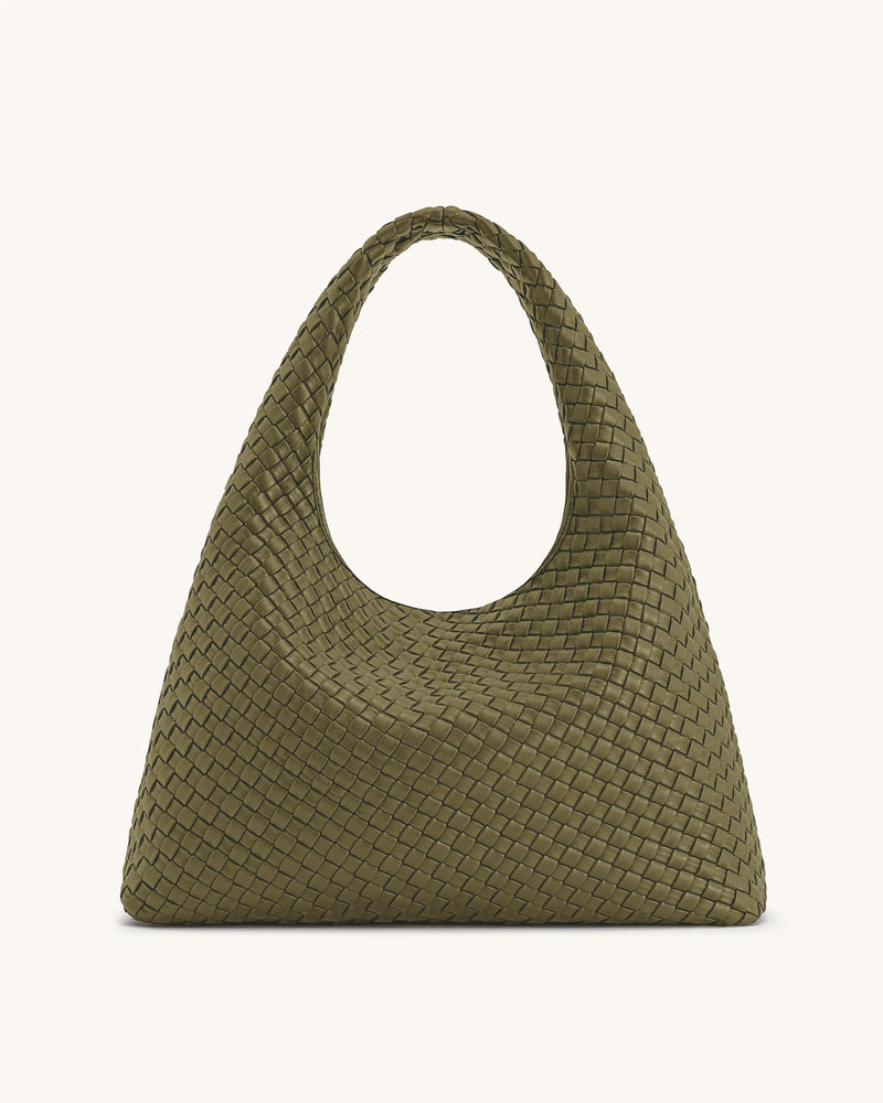 Iaura Woven Shoulder Bag - Army Green