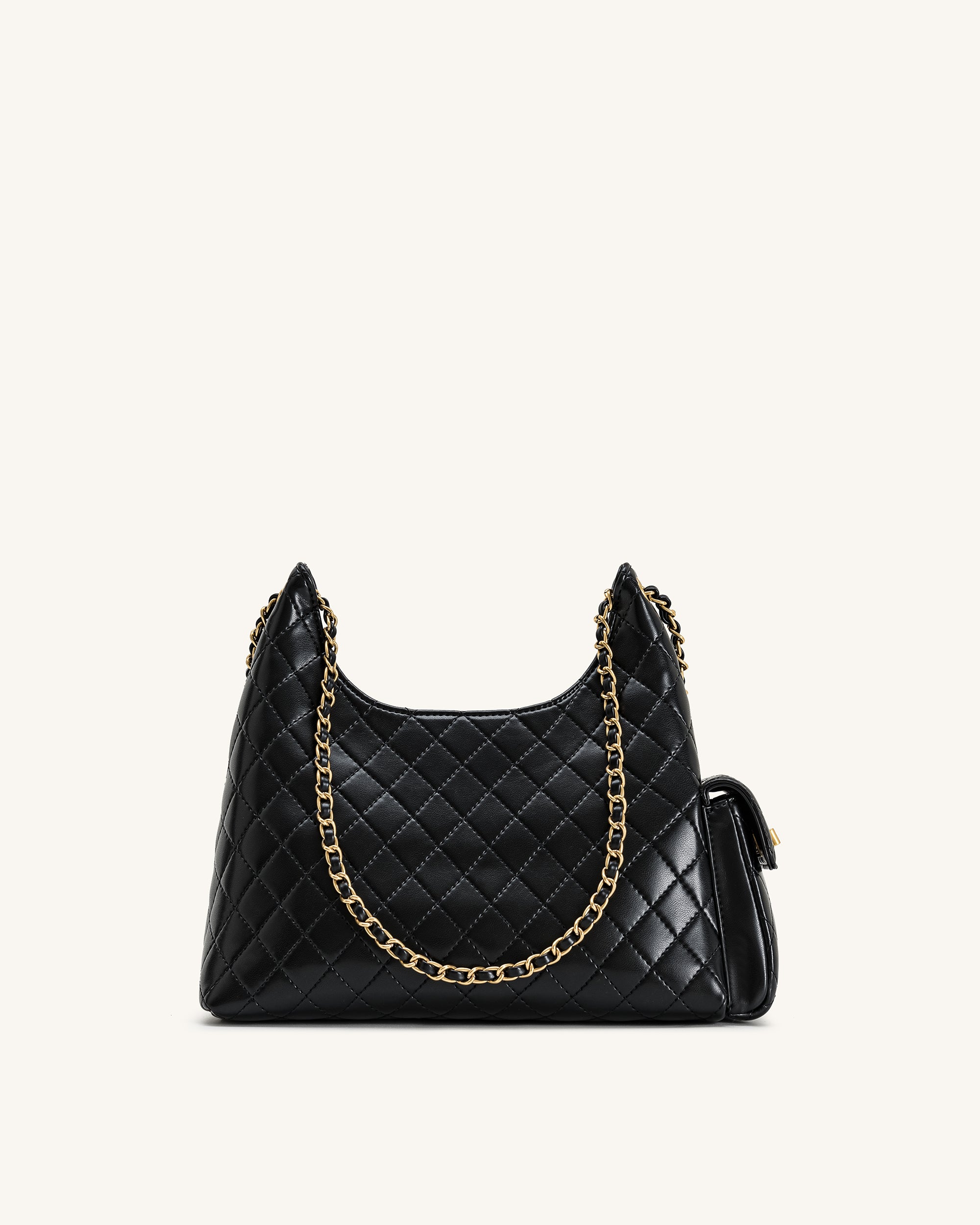 Vivian Quilted Chain Shoulder Bag - Black | JW PEI
