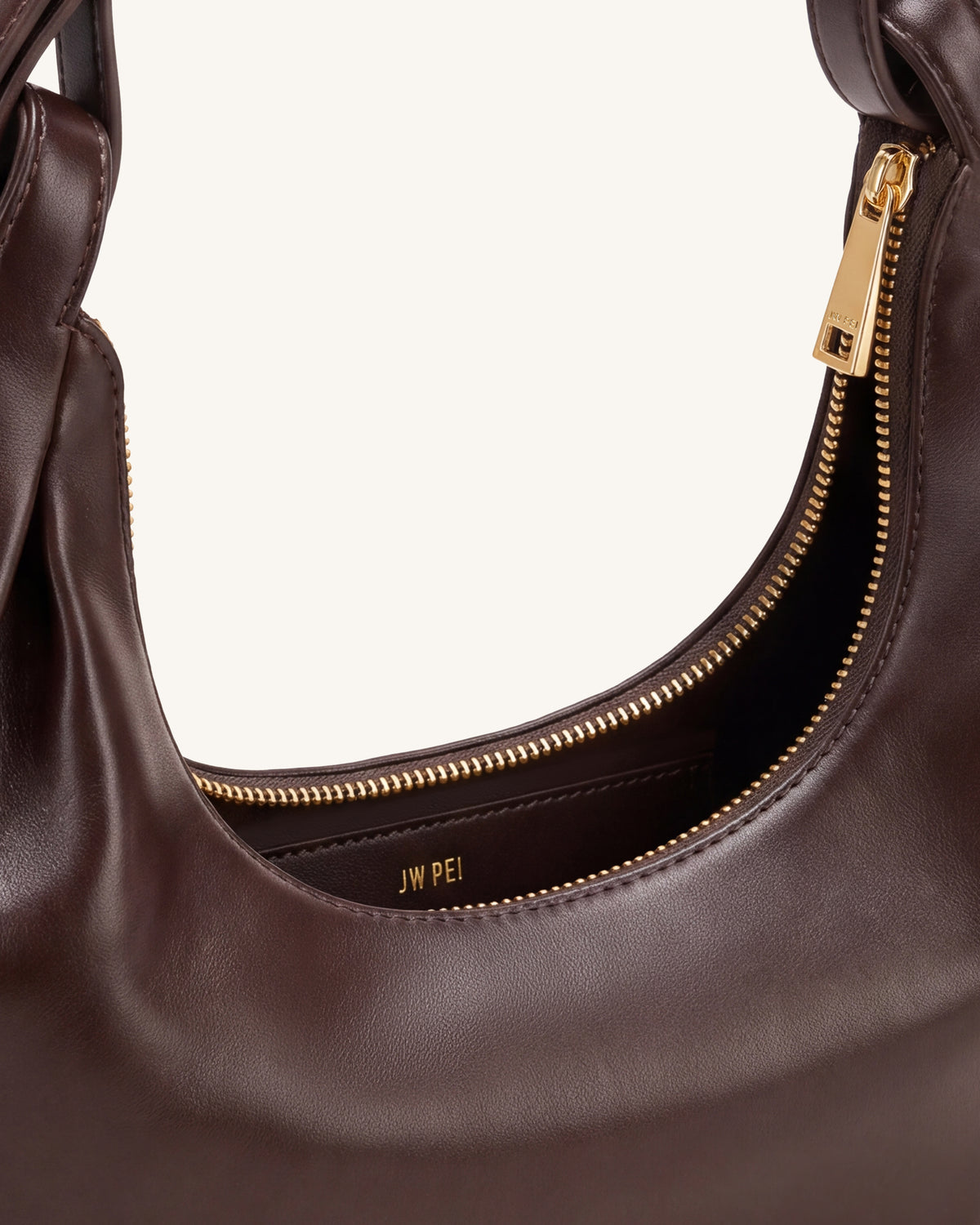 Sharon Crescent Crossbody Bag - Dark Brown