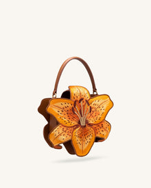 Lily Blossom Top Handle Bag - Orange
