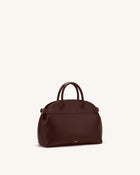 Arden Curved Top Handle Bag - Dark Brown