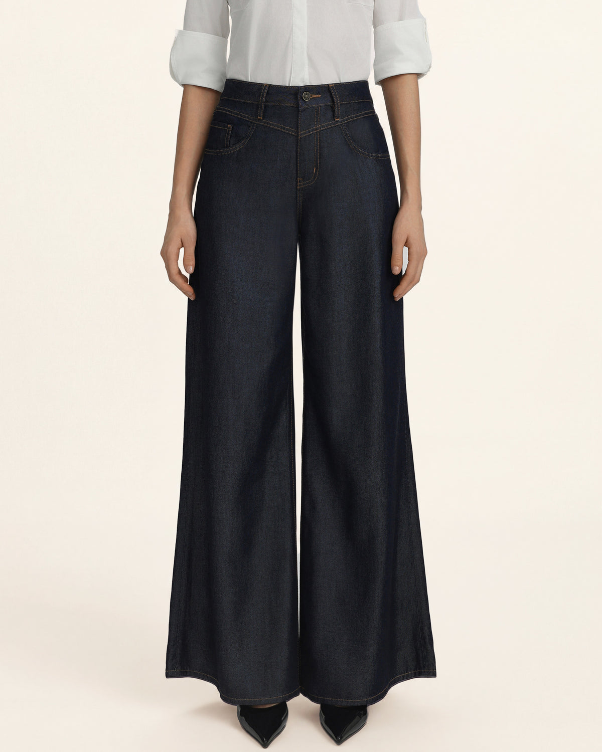 Seraphic Pink Crystal Back Wing  Jeans - Deep Thoughts Only