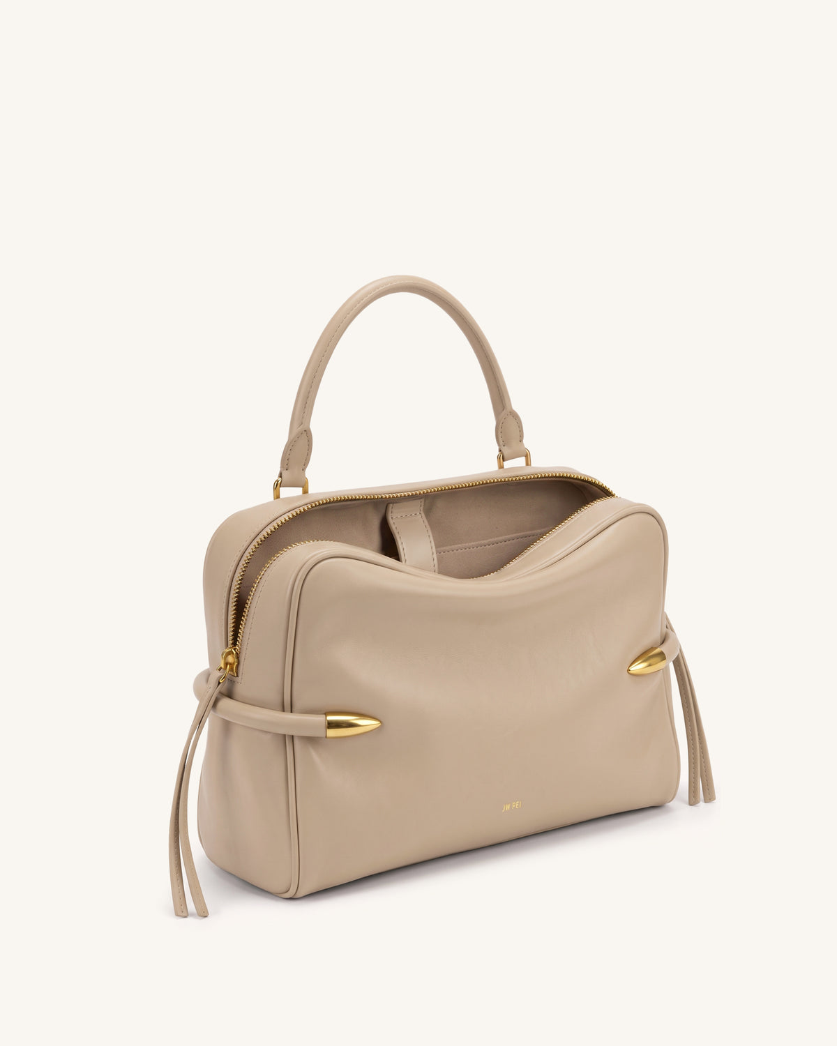 Callie Tusk Detail Shoulder Bag - Light Khaki