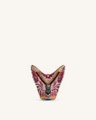 Paisley Crystal Butterfly Clutch - Multicolor