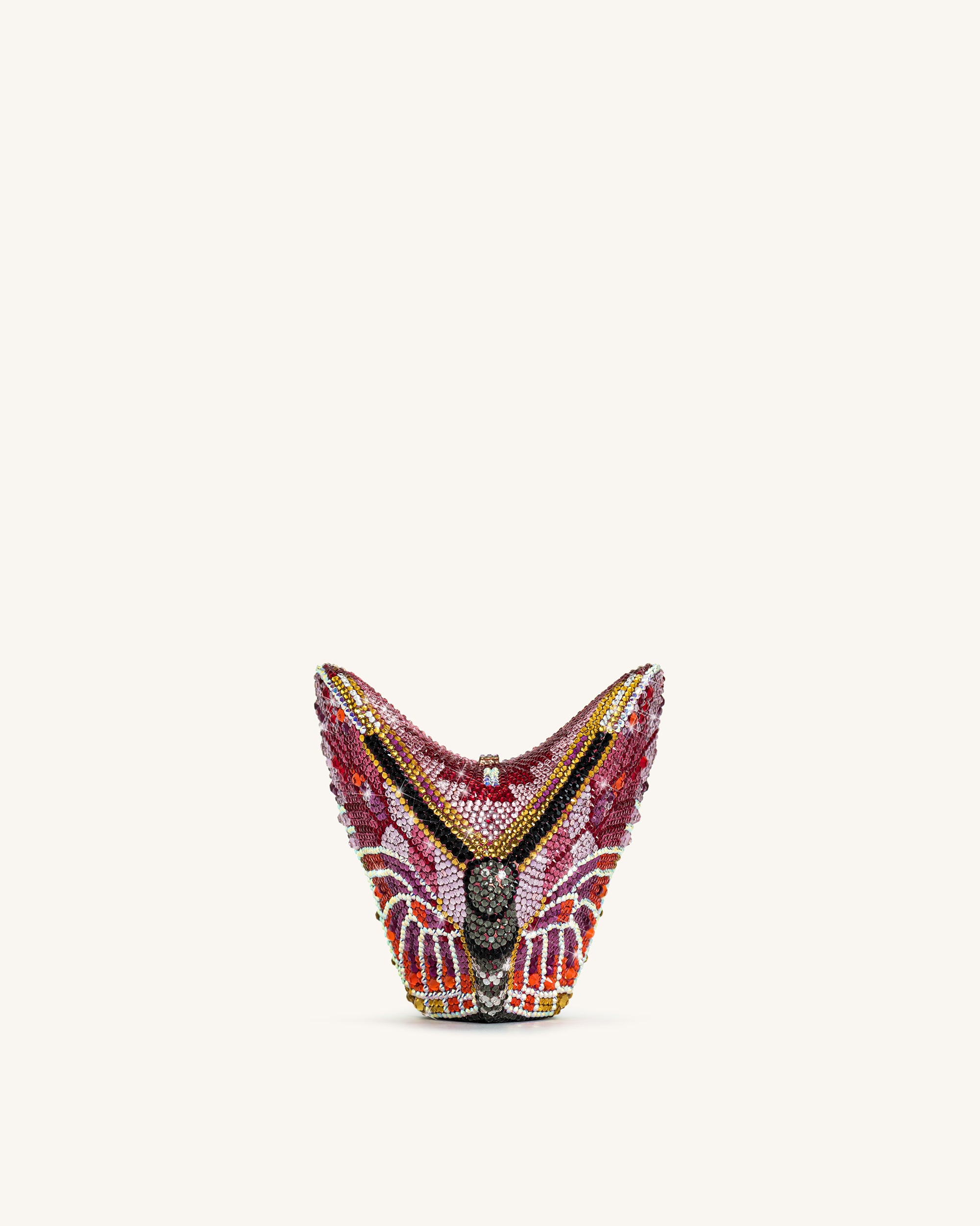 Paisley Crystal Butterfly Clutch - Multicolor