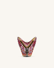 Paisley Crystal Butterfly Clutch - Multicolor