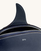 Nerys Shark Look Top Handle Bag - Dark Blue