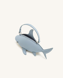 Nerys Shark Look Top Handle Bag - Light Blue