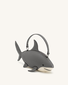Nerys Shark Look Top Handle Bag - Grey