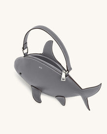 Nerys Shark Look Top Handle Bag - Grey