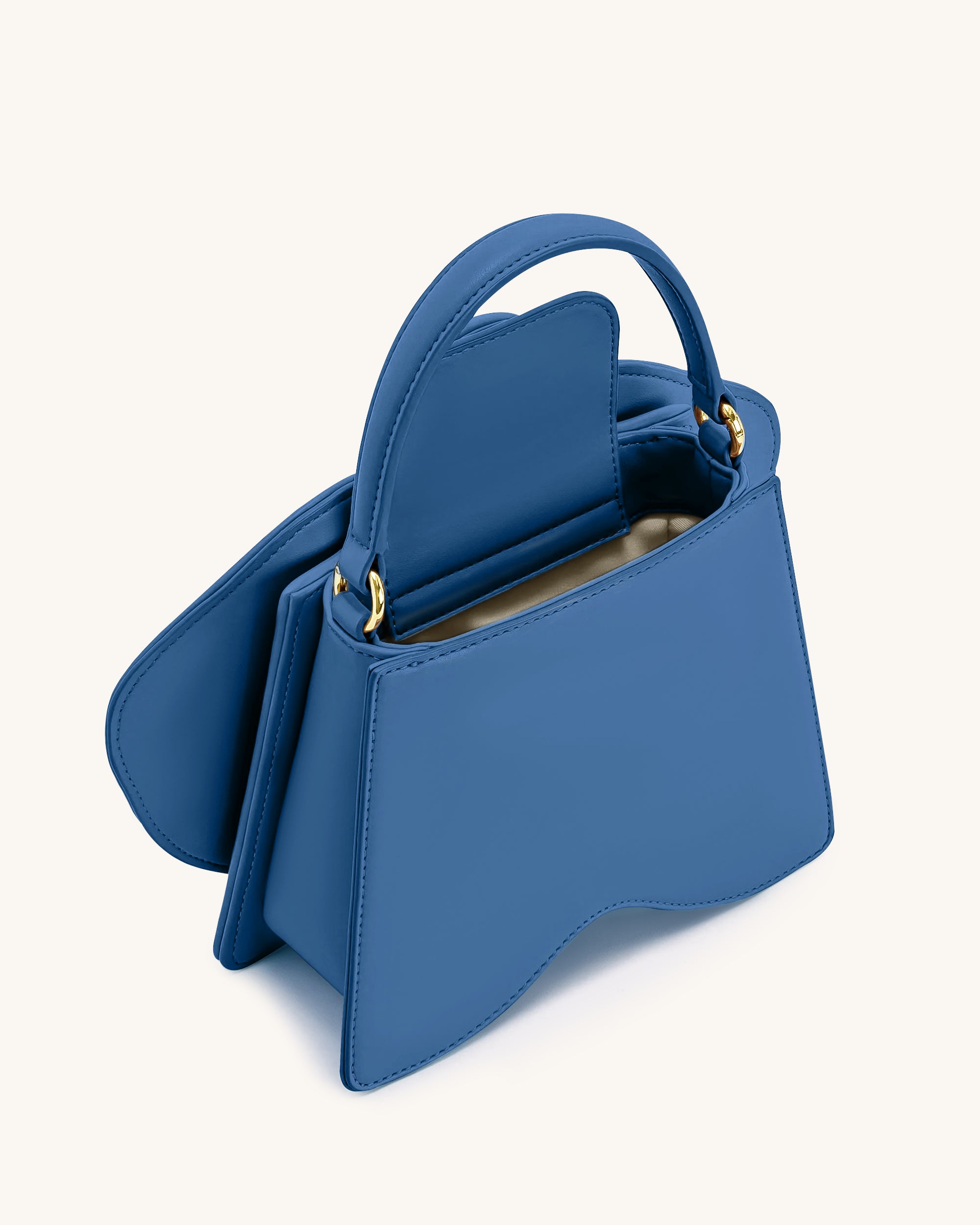 Flora Orchid Shaped Top Handle Bag - Blue | JW PEI