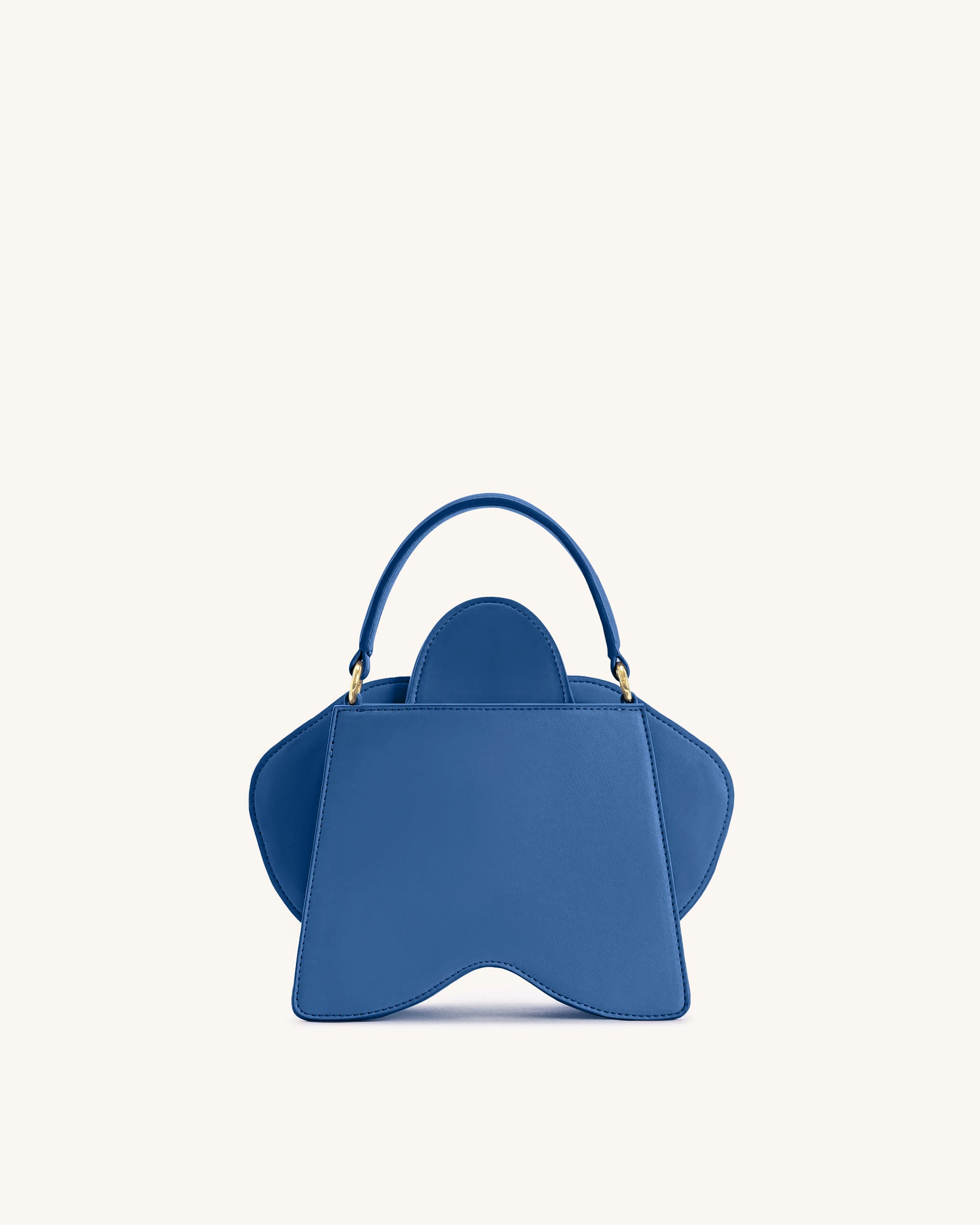 Flora Orchid Shaped Top Hand Bag - Blue