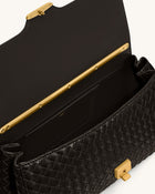 Eloise Woven Shoulder Bag - Dark Brown