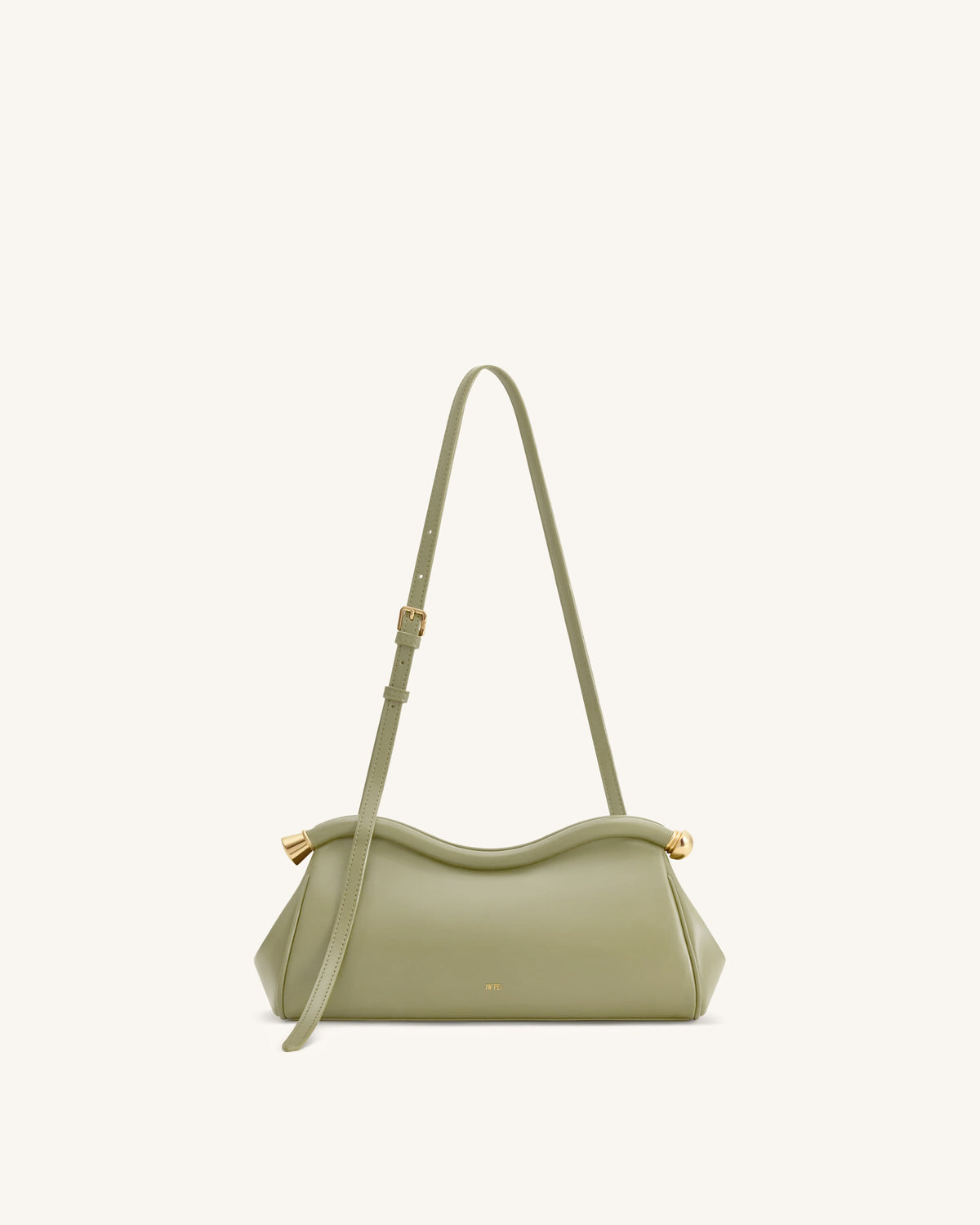 Naomi Curved Shoulder Bag - Light Green