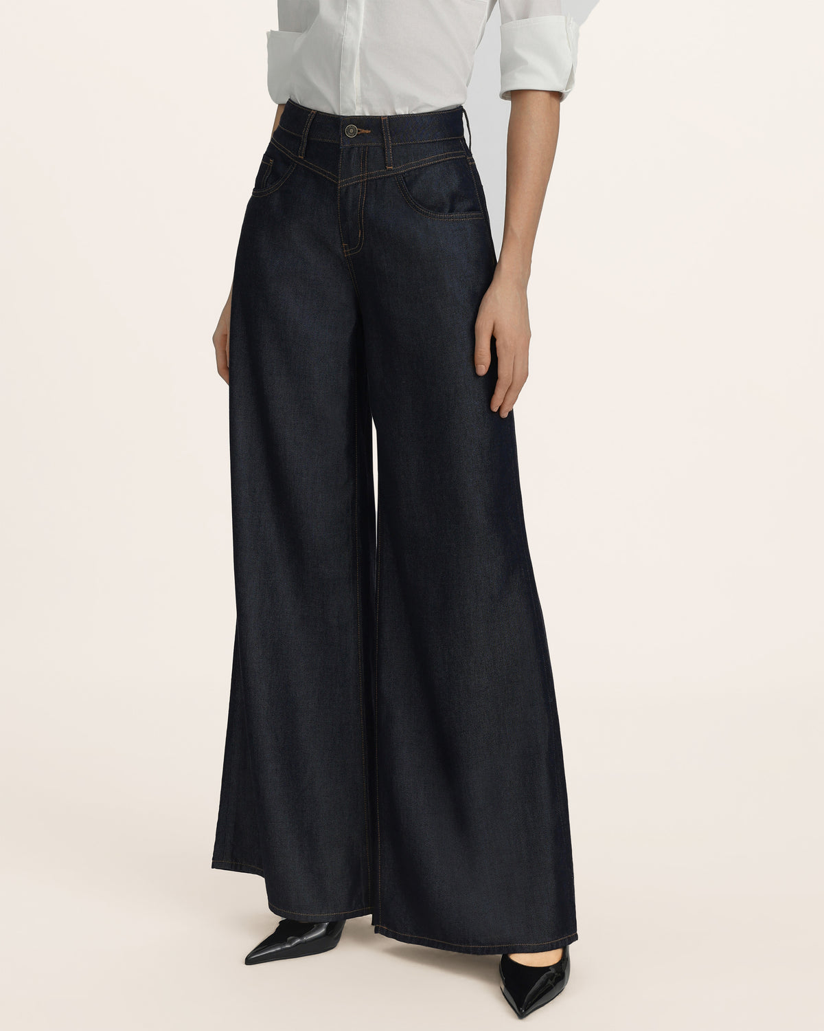 Seraphic Pink Crystal Back Wing  Jeans - Deep Thoughts Only