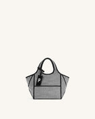 Eliana Artificial Crystal Mini Tote Bag - Anthracite