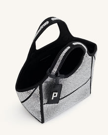 Eliana Artificial Crystal Mini Tote Bag - Anthracite