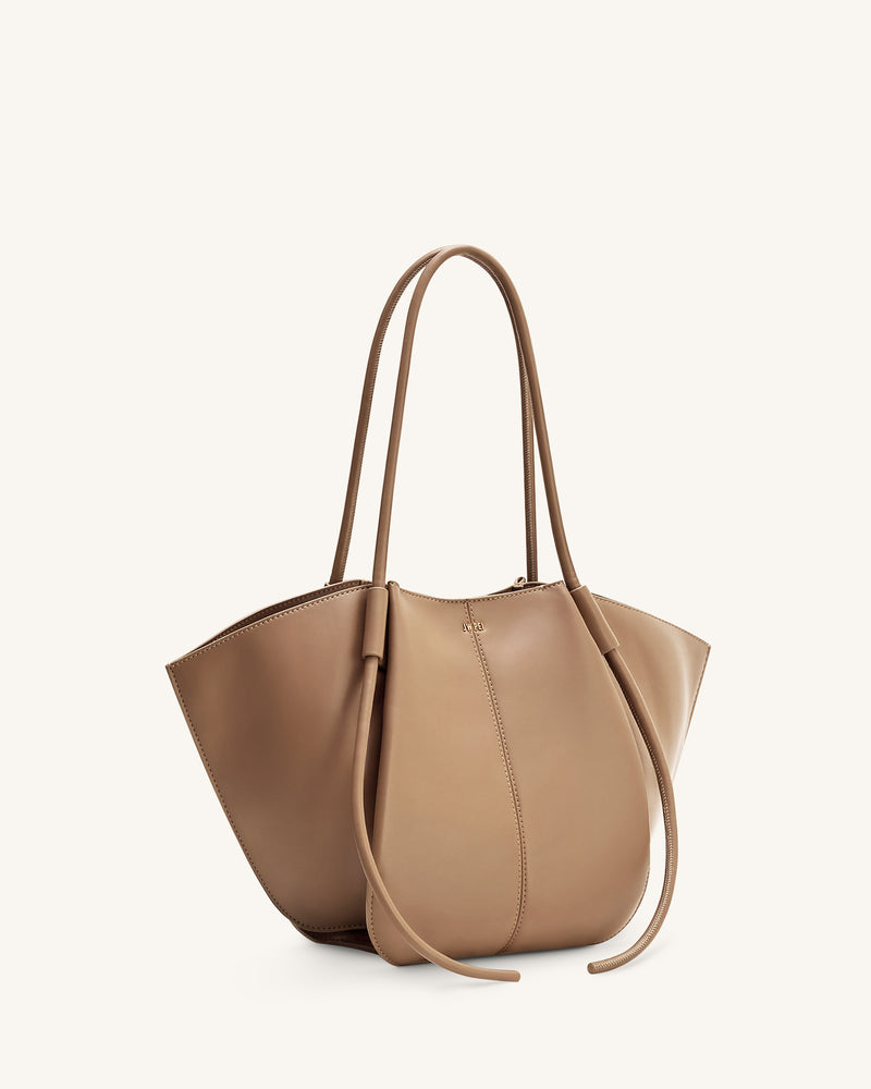 Nala Wide Tote Bag - Clay Brown