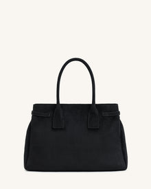 Miley Belt Embellished Tote Bag - Black
